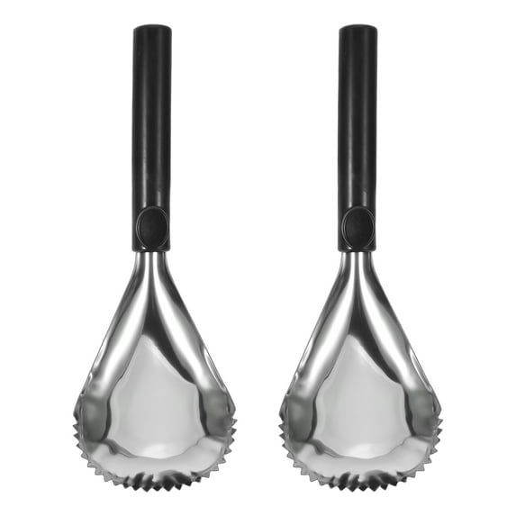 Toyandona Black Stainless Steel Pumpkin Carving Scraper Efficient Manual Core Removal Scoop for Home Use 2pcs