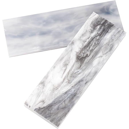 2Pcs Marble Pattern Knife Handle Scale Slabs Grips Acrylic Knives Handle Custom DIY Material Tool for Knife Making Blank Blades 4.74x1.57x0.33 Inch