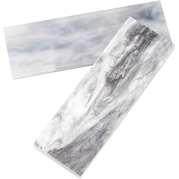 2Pcs Marble Pattern Knife Handle Scale Slabs Grips Acrylic Knives Handle Custom DIY Material Tool for Knife Making Blank Blades 4.74x1.57x0.33 Inch