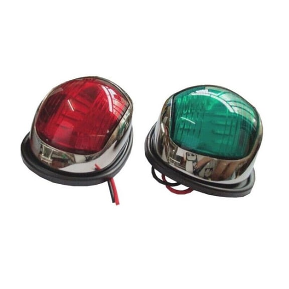 2Pcs Marine Boat 12V Led Navigation Lights Premium Pc Housing Port Light Lamp Fangkenuo
