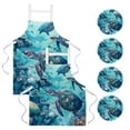 2Pcs Marine Coral Turtle Versatile Aprons Set Kitchen, Baking,Cooking