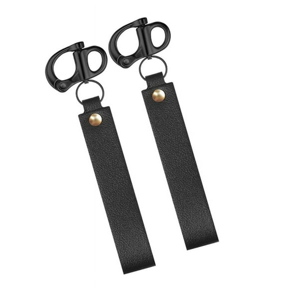 2Pcs Mask Quick Release Shackle with Leather Handle for Firefighter,Marine Grade 316 Stainless Steel Shackle for Rigging