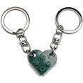 thumbnail image 1 of 2Pcs Matching Brick Heart Keychain for Couples, Best Friend Heart Keychains Valentine’s Day Birthday Key Chain, 1 of 4