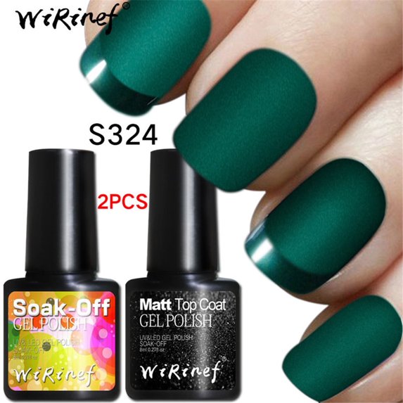 2Pcs Matt Top Coat Gel Polish - Long-Lasting UV Gel Nail Polish, 8ML, Soak-Off, Flexible, Shiny Resistant, DIY Nail Art, Professional Salon, Home Use, Gift Idea, Holiday, Makeup Organizers