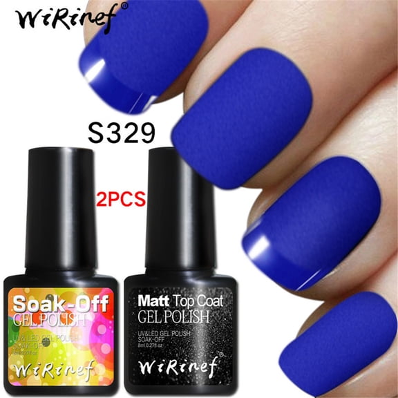 2Pcs Matt Top Coat Gel Polish - Long-Lasting UV Gel Nail Polish, 8ML, Soak-Off, Flexible, Shiny Resistant, DIY Nail Art, Professional Salon, Home Use, Gift Idea, Holiday, Makeup Organizers