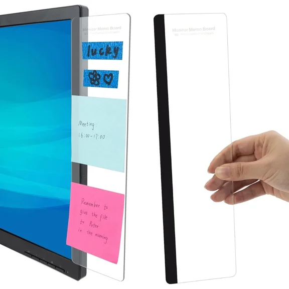 2Pcs Mdozq Monitor Memo Board Sticky Note Holder Office Desk Accessories Home