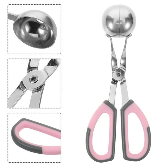 2-Pack Stainless Steel Meatball Maker Set with Non- Handles, Kitchen Meat Baller Tool for Easy and Efficient Cooking