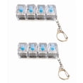 thumbnail image 1 of 2Pcs Mechanical Key Keyboard Fidget Toy, Clicker Keychain with Transparent Keycaps, Loud Sound for Stress Relief, Adults, Clear (No Light), 1 of 7