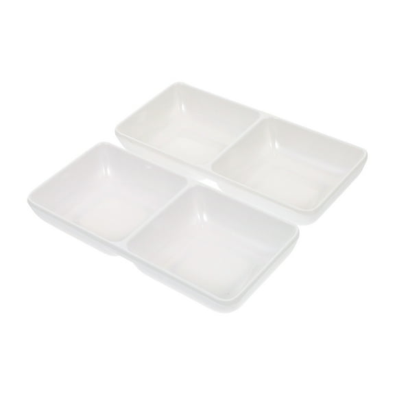 jojofuny Dish White for Study Room Style Shatterproof Bowls 2Pcs 1x2.8x5.7in