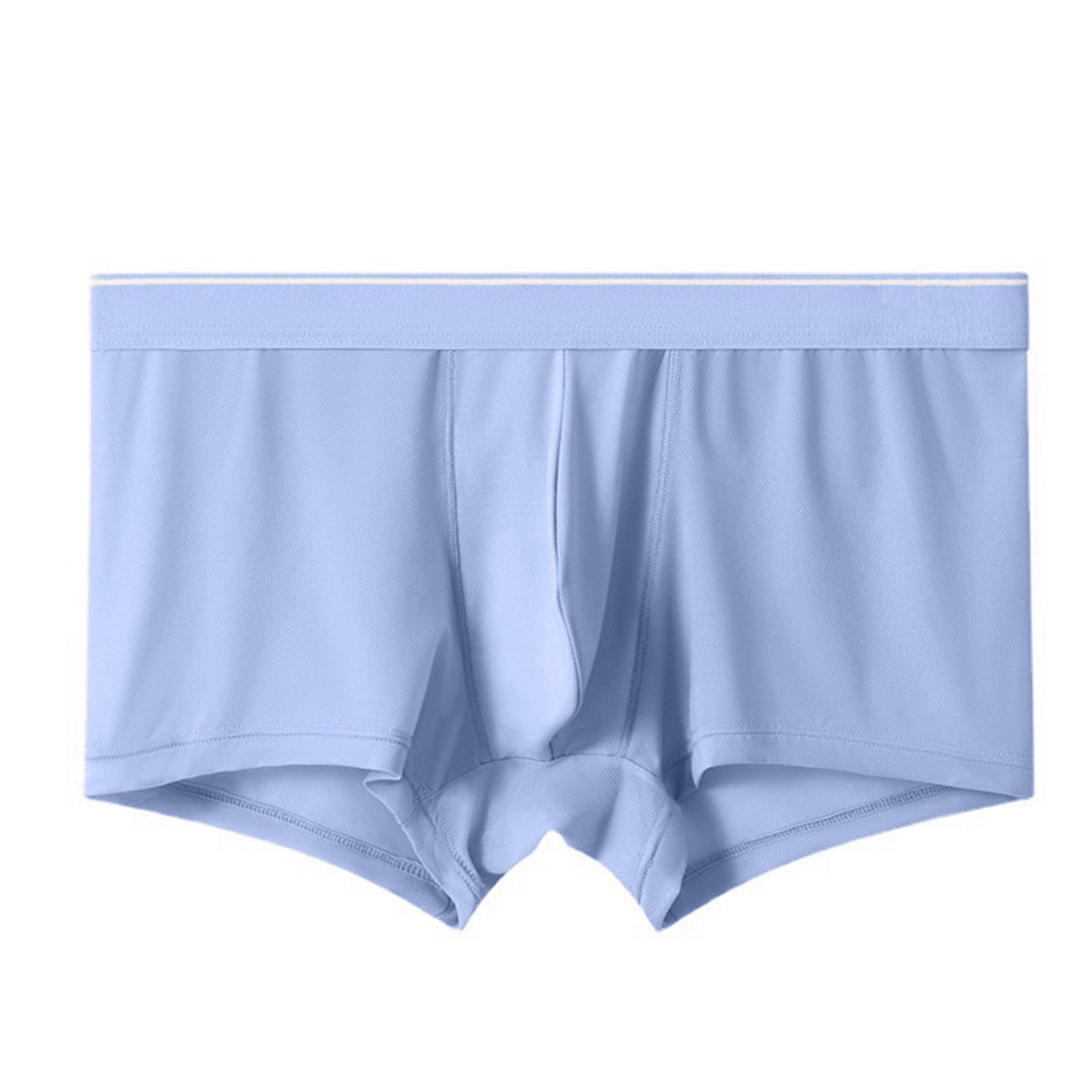 2Pcs Men Comfort Boxer Briefs Underwear with Ball Pouch Support