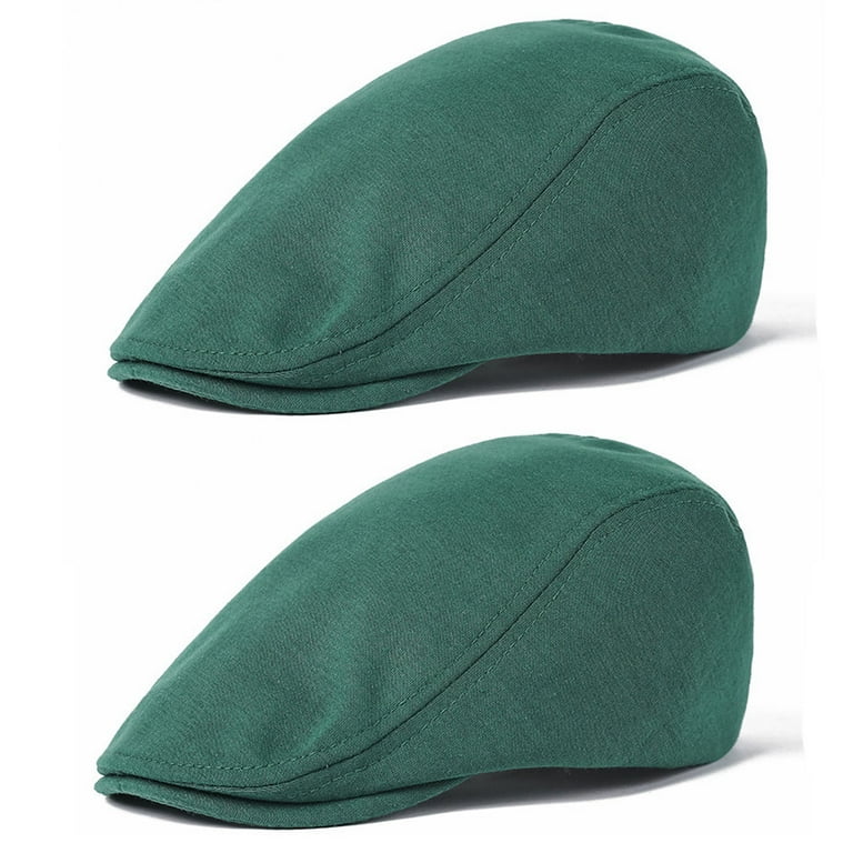 2Pcs Men's Newsboy Caps Gatsby Cabbie Driving Hunting Cap Newsboy