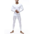 thumbnail image 1 of 2Pcs Mens Thermal Long Johns Short & Long Sleeve T-Shirts Warm Underwear Baselayer, 1 of 5