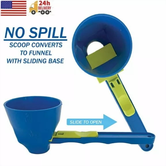 2Pcs Mess Measuring Funnel Protein Powder Sliding Spoon Coffee Colander Spoon