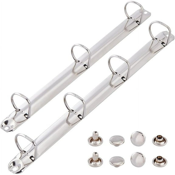 2Pcs Metal A4 Size 3-Ring 4-Ring Binder Mechanism Replacement Kit Steel Loose Leaf Binders D-Rings Leaf Binding Spines Combs Combs