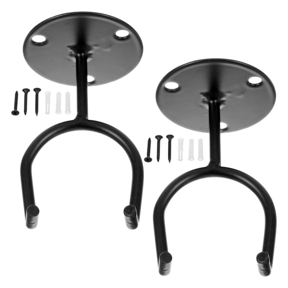 2Pcs Metal Baseball Bat Display Stand Black Wall Mount for Garage Or Equipment Storage