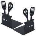 thumbnail image 1 of 2Pcs Metal Book Holders Reusable  Book Ends Decorative Bookends Student Gift for Home, 1 of 6