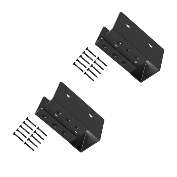 2Pcs Metal Deck Railing Bracket Connector Adjustable Fence Bracket Concealed Support Beam Hanger Flange Enduring