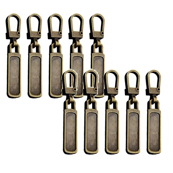 2Pcs Metal Detachable Zipper Slider Pull Tab Replacement For Diy Sewing Craft Buttons