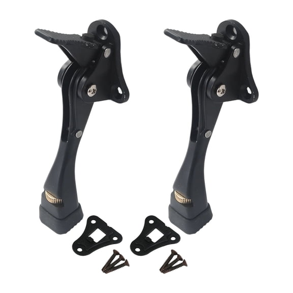 2Pcs Metal Doorstop Heavy Duty Adjustable Kickdown Door Stop Door Holder with Rubber Tip Easy to Set Down and Release
