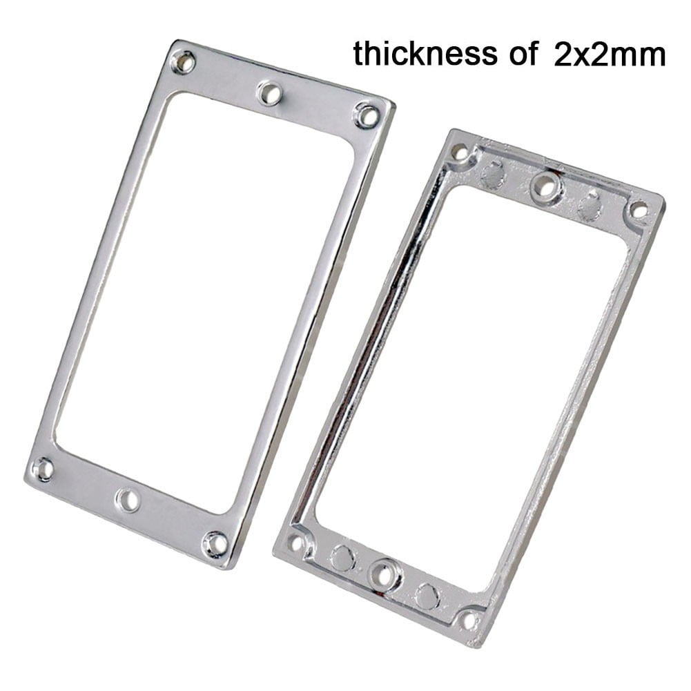 2Pcs Metal Electric Guitar Humbucker Surround Frame Mounting Ring for