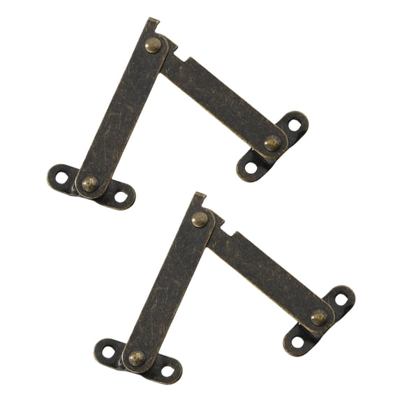 2Pcs Metal Lid Support Hinges Lift Up Stay Hinge Folding Support Hinges for Box Jewelry Case Cabinet Easy to Use