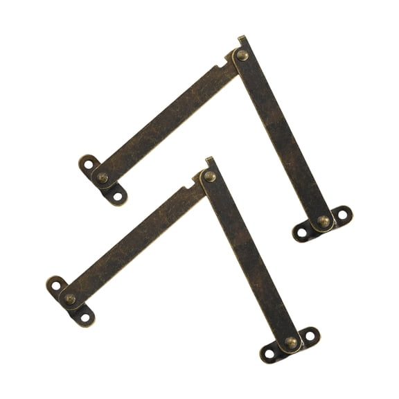 2Pcs Metal Lid Support Hinges Lift Up Stay Hinge Folding Support Hinges for Box Jewelry Case Cabinet Easy to Use