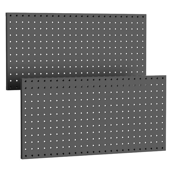 2Pcs Metal Pegboard Garage Workshop Tool Organizers Wall Mount Storage Rack