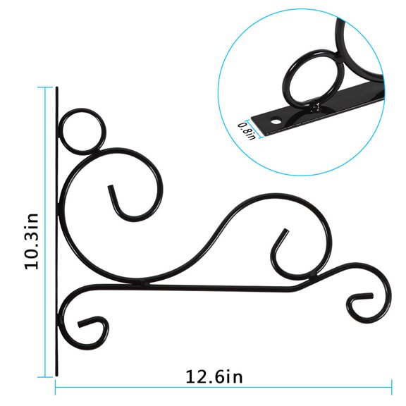 2Pcs Metal Plant Hanger Bracket Wall Hanging Plants Hook For Garden Planters Pots