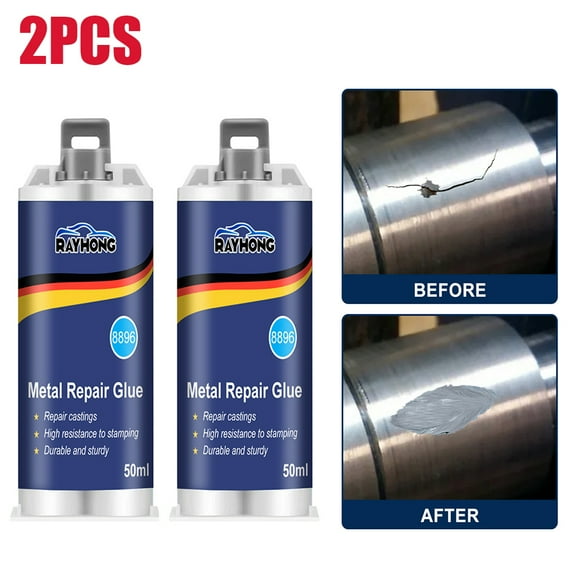 2Pcs Metal Repair Glue, Equipment Casting Defect Repair Metal Castings Welding Glue for Blisters Pores and Cracks