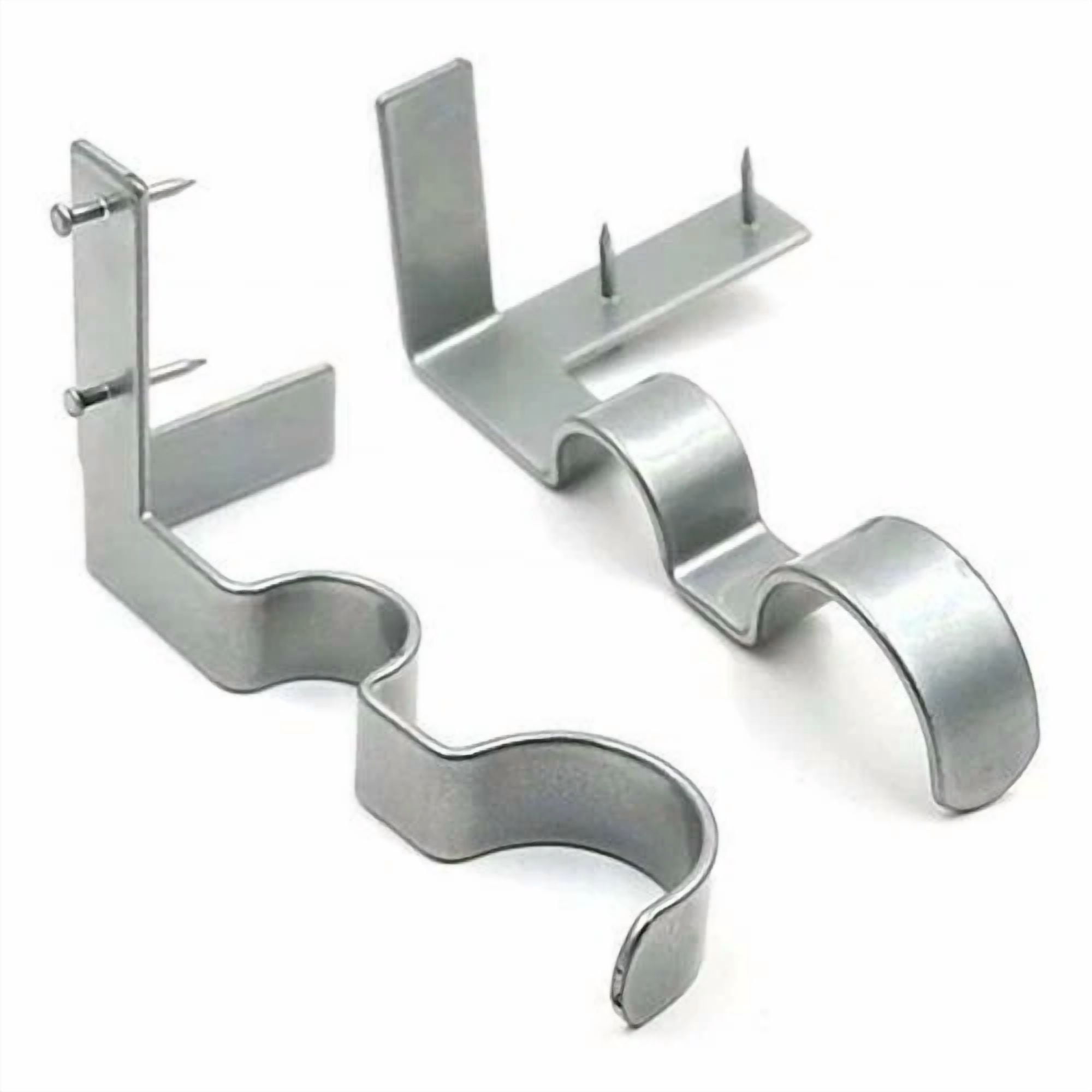 Window Frame Rods 2Pcs Metal Single Hang Curtain Rod Holders Into Window Frame Rod ...
