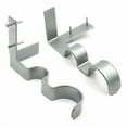 2Pcs Metal Single Hang Curtain Rod Holders Into Window Frame Rod ...
