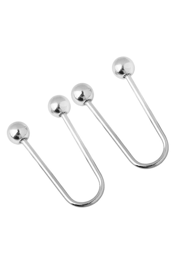 2Pcs Metal Spirals Fastener Double Head Brooch for Clothing Security Shawl Collar Fixing Button Clip for Loose Garments