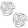 thumbnail image 1 of 2Pcs Metal Trivet 7inch Cast Iron Trivet Flower Shape Hot Pots Metal Trivet Hot Pans Pad Table Mats for Home Kitchen, Black, 1 of 8
