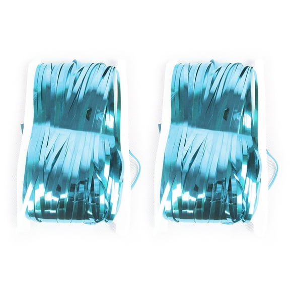 2Pcs Decorative Metallic Rain Curtain 3.28x6.56ft Foil Curtains Tinsel Backdrop for Party Decorations Photography