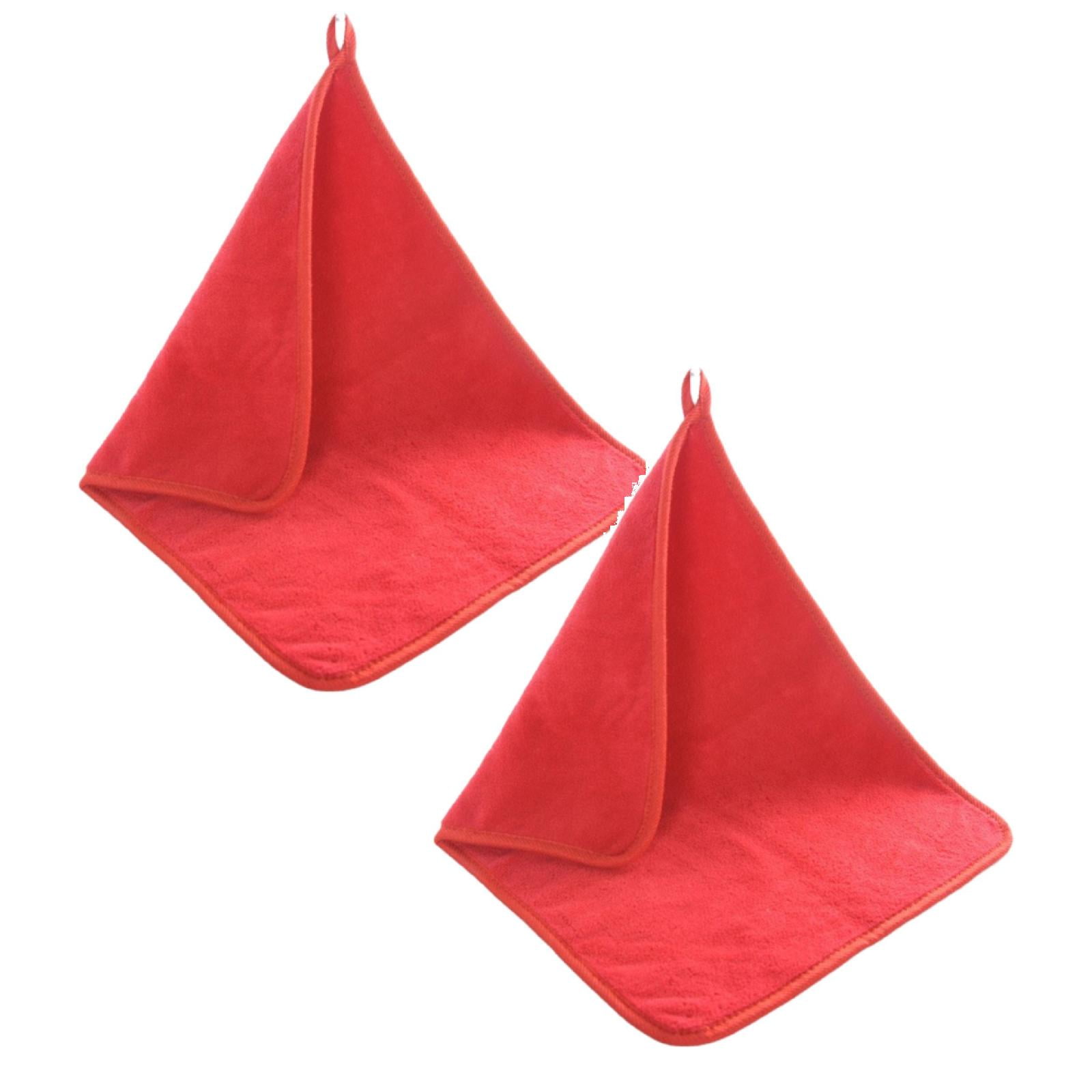 2PCS Microfiber Car Towels Glass Cleaning Cloth Thickened Without