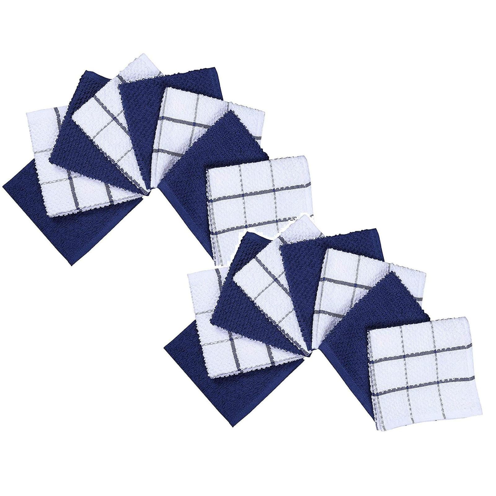2PCS Microfiber Car Towels Wohuafu Square Checkered Cotton Kitchen