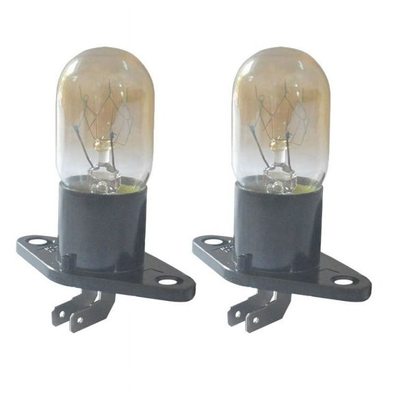 2Pcs Microwave Ovens Bulb 2A 250V 20W 2 Pins Connector Light Bulb Lamp Globe Microwave Ovens Bulbs Replacement Accessories