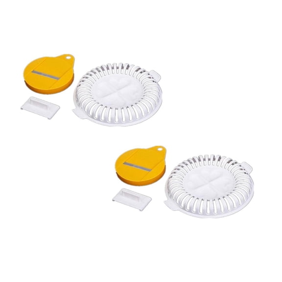 2Pcs Microwave Potato Chip Maker, Crisp Chip Maker, Oven Potato Fruit Slicer Plate, Free Potato Chips Baking Tray Random White 9.1"