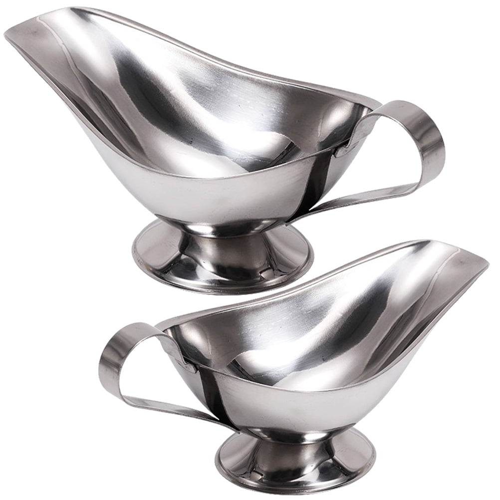 2Pcs Milk Gravy Boat Salad Dressing Pourer Condiment Bowl Gravy Serving