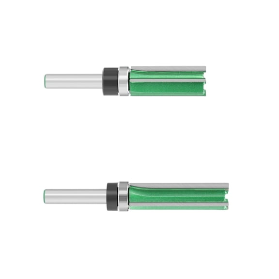2Pcs Milling Cutter 8MM 12MM Shank Milling Cutter Copy Trimming Cutter Shank Top Bearing Flush Trim Pattern Accessories