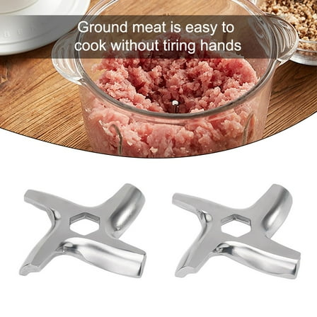 2Pcs Mincer Blades Meat Grinder Parts #5 Mincer Accessory Replacement Fits For Moulinex Meat-Grinder Parts 8Mm Holes For Most