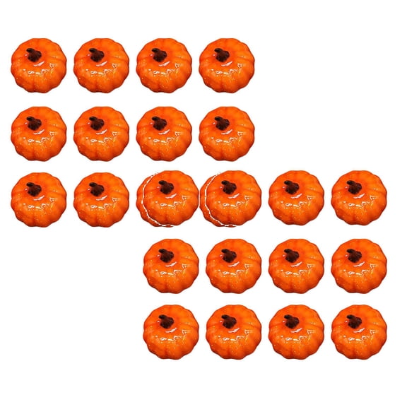 2Pcs Mini Artificial Pumpkins Pumpkins Model Decoration Creative Foam Pumpkins Desktop Ornament Home Decor