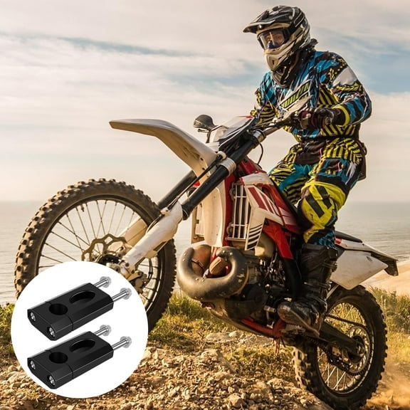 2Pcs Mini Bike Handlebar Risers 7/8inch Bike Handlebar Mount Clamp Aluminium Alloy Bike Handlebar Mount Clamp Riser Rustproof Handlebar Risers for Most Motorcycle Dirt Pit Bike