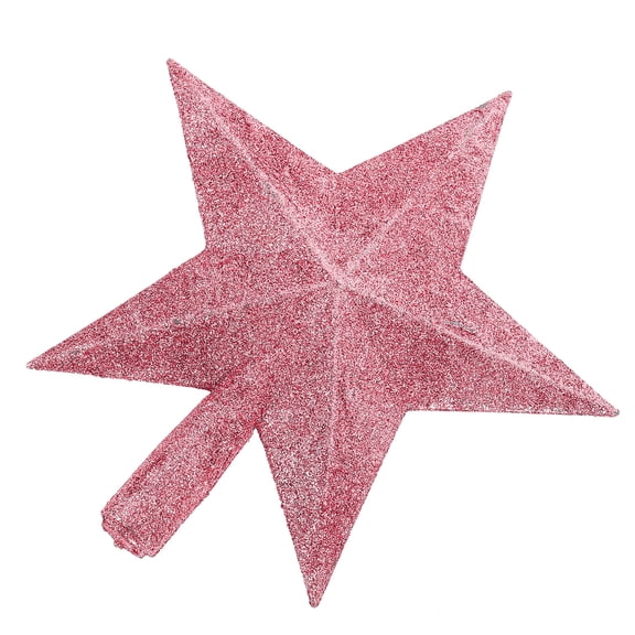 2Pcs Mini Christmas Tree Topper Small Star Treetop for Christmas Tree Star Ornaments Decorative (Pink)
