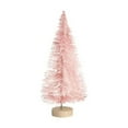 thumbnail image 1 of 2Pcs Mini Christmas Trees Artificial Christmas Tree Bottle Brush Trees with Wooden Base for Christmas Decor Christmas Party Home Table Craft Decorations(Pink：4.1"), 1 of 3