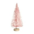 thumbnail image 1 of 2Pcs Mini Christmas Trees Artificial Christmas Tree Bottle Brush Trees with Wooden Base for Christmas Decor Christmas Party Home Table Craft Decorations(Pink：3.5"), 1 of 3