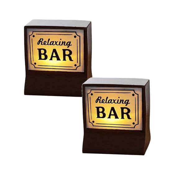2Pcs Mini Coffee Refrigerator Retro Coffee Neon Sign Fridge With Light Wall Mount Lighted & Bar Signs For Kitchen Home Dorm CoffeeLovers Stickers