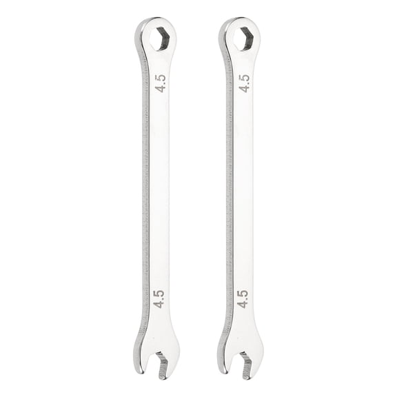 2Pcs Mini Combination Wrench 4.5mm Metric 12-Point Box Open End Stainless Steel