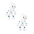 thumbnail image 1 of 2Pcs Mini Creative Robot Table Lamp, Unique Fun Robot Lamp, Creative Fully Posable Body Bot Style Table Cordless Lamp, Eye-Friendly, Powered Mood Light For Bedroom Desk Home Decor (White), 1 of 5