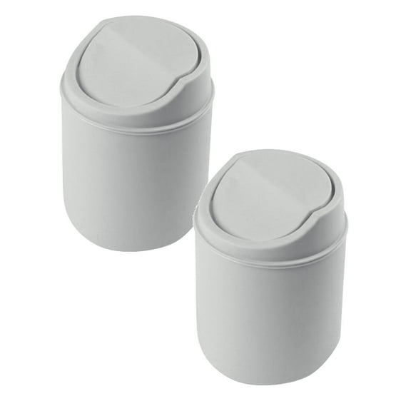 2Pcs Mini Desktops Mini Creative Covered Kitchen Living Room Can Flip Sundries To Store Mini Buckets Kitchen Cleaning Supplies